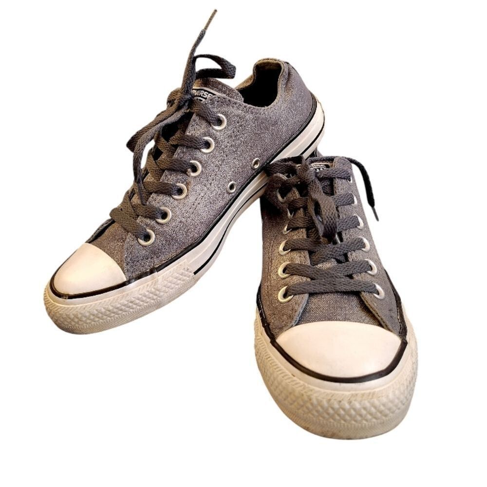 Converse Faded Black Grey Low Canvas Sneakers Women's Size 7